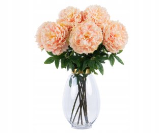 PAN KWIATEK PEONIA POJEDYŃCZA WHITE PREMIUN 72cm XL kwiaty sztuczne