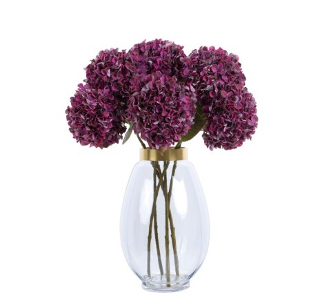 PAN KWIATEK- Hortensja pojedyncza SZTUCZNA FUCHSIA kolor 65cm nowość
