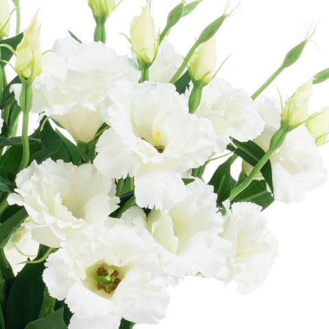 PAN KWIATEK- EUSTOMA WIELOKWIATOWA SZTUCZNA BIAŁA KWIATY SZTUCZNE 65cm