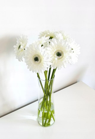 PAN KWIATEK_GERBERA sztuczna biała KWIATY SZTUCZNE KWIAT nr.2