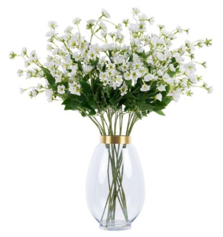 Pan Kwiatek Powojnik sztuczny biały kwiat sztuczny dekoracyjny 89cm